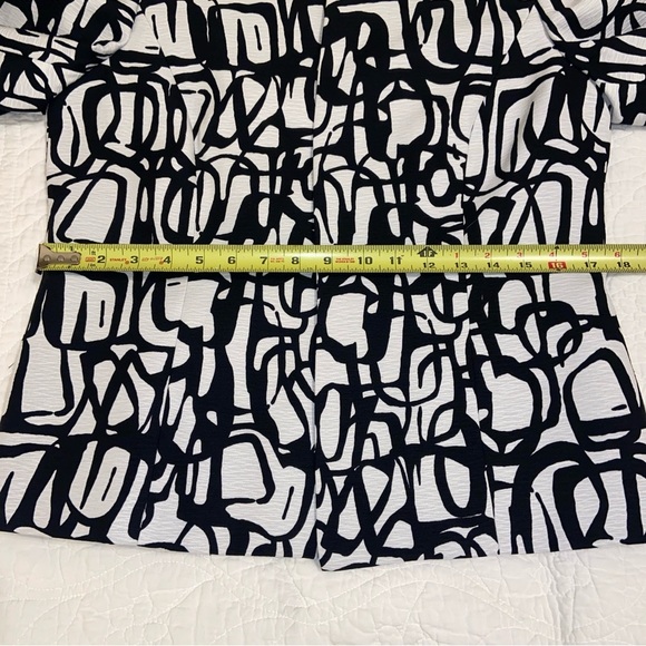 Evan Picone black label white and black open front jacket new size 8 - Picture 9 of 11